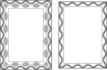 vector frames black on a white background