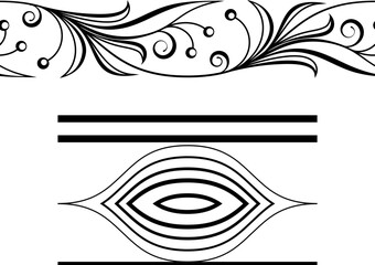 vector frames black on a white background