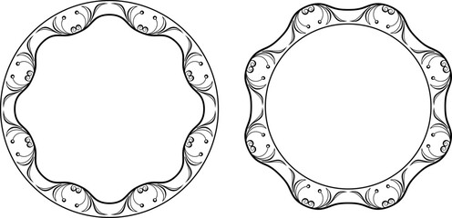 vector frames black on a white background