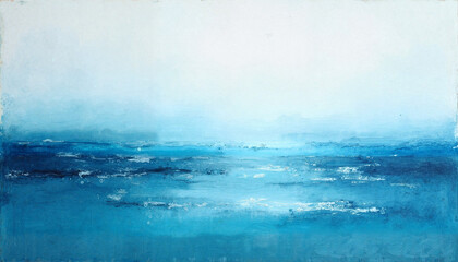 Fototapeta premium Abstract seascape with watercolor texture and plenty of room for text