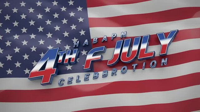 Celebrating Independence Day: A Patriotic 4th of July American Flag Background Video - Powered by Adobe