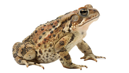 Fototapeta premium American Toad in Profile Pose, Isolated on Transparent Background