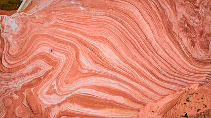 Aerial Red Rock Sedimentary Layers and Natural Patterns Fly Over