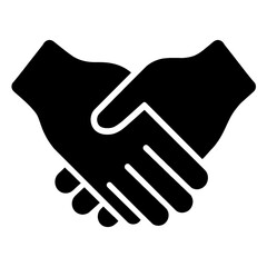 Obraz premium very simple flat and single minimalist Hands Touching Silhouettes