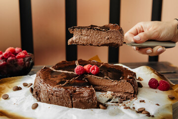 delicate creamy Basque cheesecake