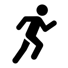 very simple flat and single minimalist Jogging Emblem Silhouettes