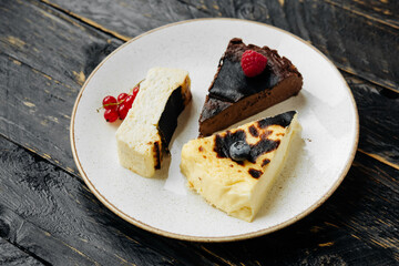 delicate creamy Basque cheesecake