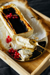 delicate creamy Basque cheesecake