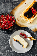 delicate creamy Basque cheesecake