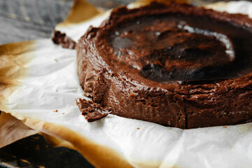 delicate creamy Basque cheesecake