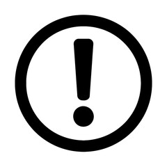 very simple flat and single minimalist Exclamation Sign Silhouettes