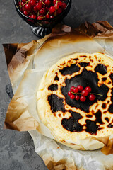delicate creamy Basque cheesecake