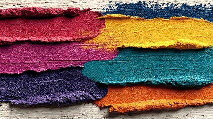   A colorful array of crayons stacked atop a white background