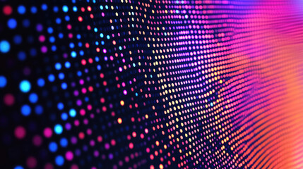 Obraz premium TV pixel pattern screen and videowall. Dot RGB TV background.Led screen texture dots display light background.