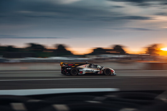 Cadillac V-Series R lead the race at the night
