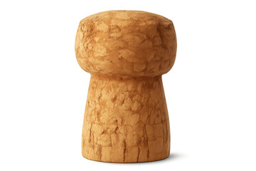 Obraz na płótnie Canvas Vintage champagne cork resting on clear surface, symbolizing festive moments, elegant entertaining, and memorable celebrations