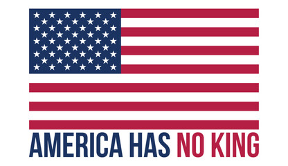 America Has No King – Patriotic Anti-Monarchy Concept Design