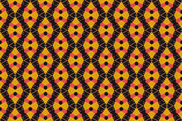 Seamless Fashion Shape Texture Digital Graphic Symmetric Geometric Fabric Wallpaper Visual Template Perspective Endless Interior Background Cloth Decoration Textile Art Tile Design Luxury Pattern.