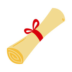 Cute Hand Drawn Roll of certificate