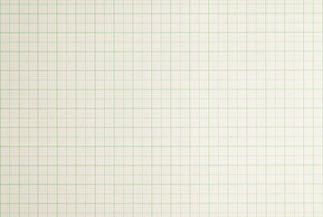 Green grid on white graph paper background
