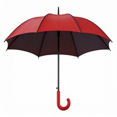Red Umbrella on White Background