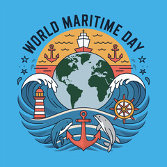 Vintage nautical world map and compass vector illustration with heraldry emblem design