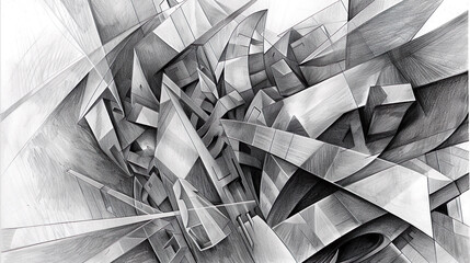 Abstract black and white pencil drawing. Background, wallpaper, backing.