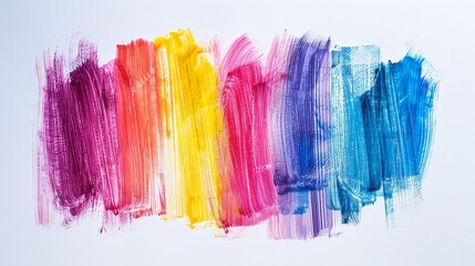 Color strokes on a white background close-up. Abstract background.