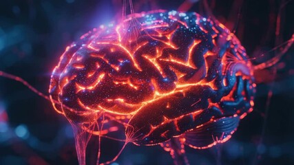 Explore the wonders of the human brain with stunning visual effects showcasing neural activity and connectivity in a vibrant display of light and color - Powered by Adobe
