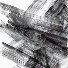 black graphic strokes on white background. Graphics, background, creativity.