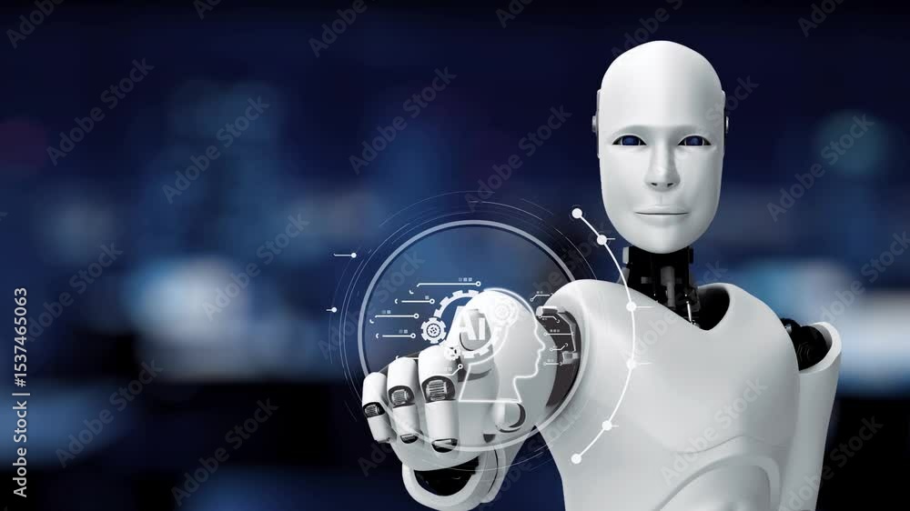 Poster ai assistant brain processor with llm technology, big data, machine learning, generative ai for busi