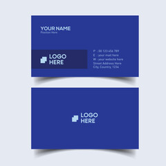 Flat Design Business Card. Modern Professional Business Card Template. 