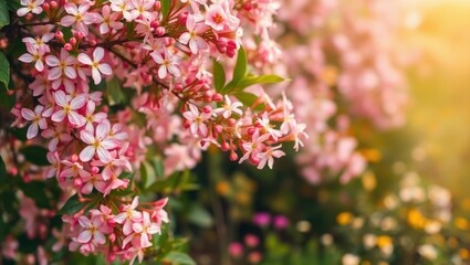 Obraz premium Delicate Pink Blossoms in Soft Sunlight