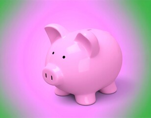 Obraz premium pink piggy bank