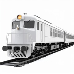 Obraz premium White Passenger Train on Tracks