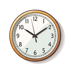 Elegant Wall Clock Round Frame Isolated Vector Illustration for Professional Designs