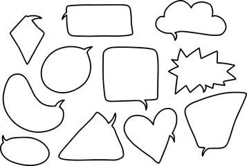 Color text box chalkboard blank speech bubbles