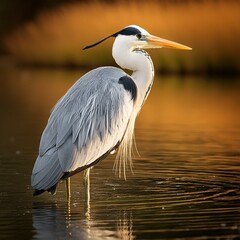 grey heron (Ardea cinerea), AI generated