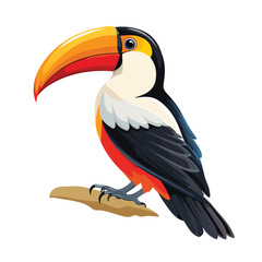 Colorful Tucano Bird Icon Vector Illustration for Graphic Design Projects