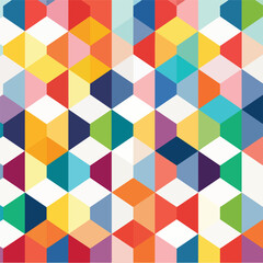 Obraz premium Professional Geometrical Square Pattern Background in Flat Design for Graphic Projects