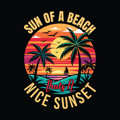  Summer Sunset Paradise t shirt design