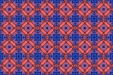 Obraz premium Seamless Graphic Shape Fashion Art Template Geometric Endless Texture Tile Symmetric Interior Design Cloth Perspective Background Digital Wallpaper Visual Fabric Luxury Decoration Textile Pattern.