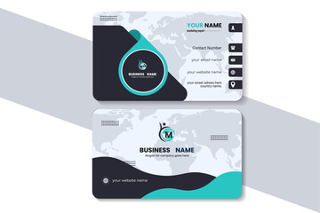 Minimalist corporate modern business card template