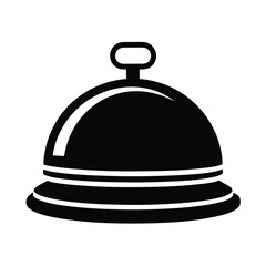 Black and White Restaurant Cloche Icon Design
