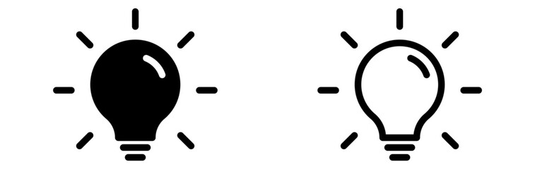 Light bulb icon set. lamp icon symbol collection , creative good idea logo. innovative idea icon sign in flat style. vector illustration