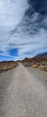 Tenerife panorama landscape,beautiful nature view mountains from hiking trips on Tenerife island, Canary Islands Spain