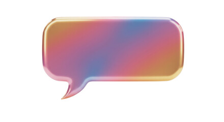 Isolated Iridescent Speech Bubble Message Icon