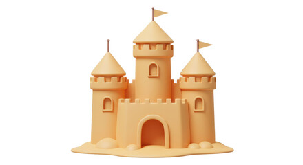 Isolated Sandcastle Vacation Holiday Recreation Architecture