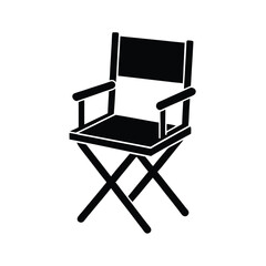 Black silhouette of a director s chair