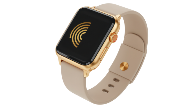 Isolated Smartwatch Screen Time